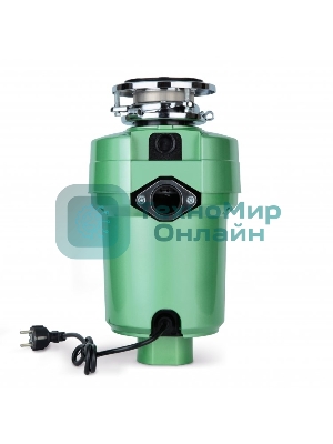 Измельчитель пищевых отходов Бирюса WD-750E2 750Вт, зеленый