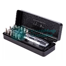 Ударно-поворотная отвертка с набором бит 13 шт Deli DL8901 (PH1, PH2x2, PH3, PH4, SL5, SL6, SL8, SL9, H4, H5, H6, H8), Cr-V, пласт. кейс