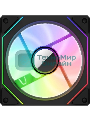 Вентилятор для корпуса Bloody CF-12 LCD ARGb 120х120x25 черный 4-pin 32дБ (упак.:1шт) (CF-12-ARGb120-BK) Ret