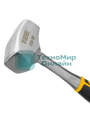 Кувалда Denzel 1 кг, цельнометаллическая, двухкомпонентная рукоятка