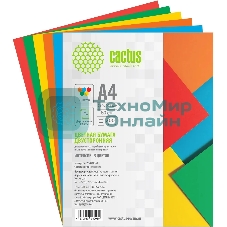 Бумага Cactus CS-CPC-A480200 A4/80г/м2/200л./радуга интенсив (5цветов)
