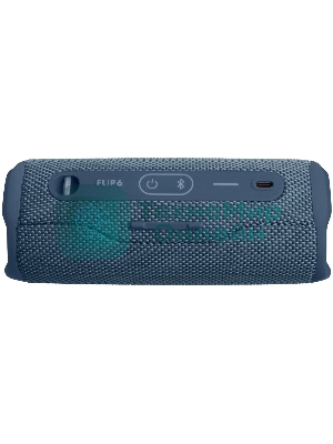 Портативная акустика JBL Flip 6 синий, Bluetooth 5.1, время воспроизведения 12 ч, емкость аккумулятора 4800 mAh, время заряда 2,5 ч, синий