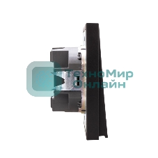 Выключатель Kranz STRONG 1 кл с подсветкой 10А с/у антрацит