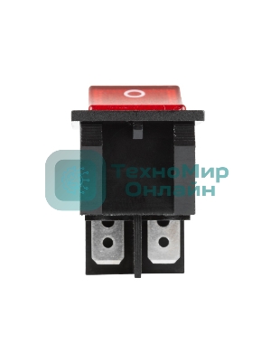 Выключатель клавишный Rexant 250V 25А (4с) ON-OFF красный с подсветкой