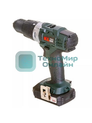 Дрель-шуруповерт Klpro KLDM18-20, 18 В, 2 Ач, 40 Нм, щеточный, ударный