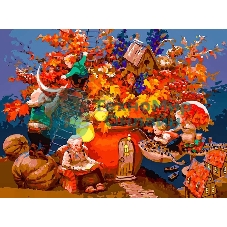 Картина по номерам БЕЛОСНЕЖКА 954-AS Семейный осенний букет