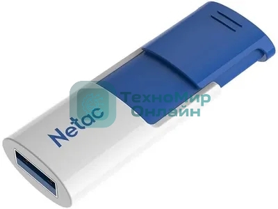 Флешка USB Netac U182 Blue (NT03U182N-128G-32BL), 128Gb, USB 3.0, R/W 70/30, белый/синий