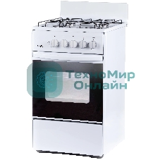Плита газовая Лада Nova RG 24039 W белый, конфорок 4 газовых, духовка 50 л, 50 см x 85 см x 60 см