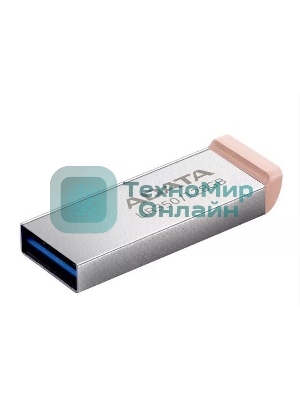 Флешка USB ADATA UR350 (UR350-128G-RSR/BG), 128Gb, USB 3.2, R/W 100/15, серебристый/коричневый