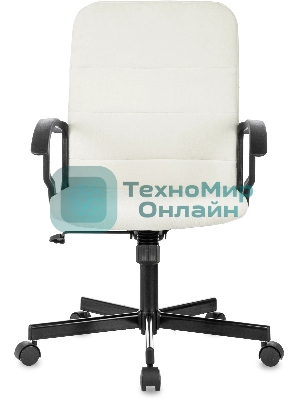 Кресло компьютерное Бюрократ Triest Fabric молочный Velvet 20 крестов. металл черный