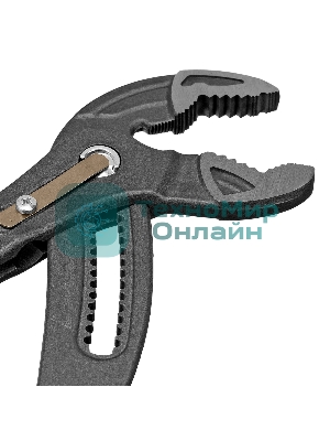 Клещи переставные Denzel кнопочный механизм, обливные рукоятки, 300 мм