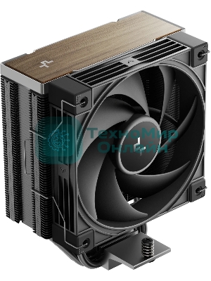 Кулер для процессора DEEPCOOL AK400 G2 LGA1851/1700/1200/115X/AM5/AM4 (12шт/кор, TDP 220W, PWM, Fan 120мм, 4 тепл. Трубки, Wood-grain top cover, черный) RET (R-AK400G2-BKNNMN-GJD)