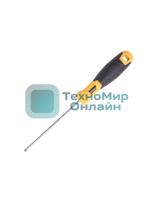 Отвертка шлицевая Deli DL6331001 3х100мм Материал: CR-V. Двухкомпонентная ручка. Хромированная.