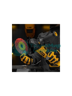 Щетка для УШМ Denzel 125 мм, плоская, нейлоновая щетина, посадка 22,2 мм