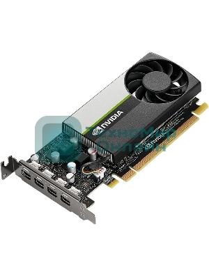 Видеокарта NVIDIA T1000 4G, long bracket and short bracket together