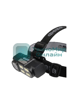 Фонарь аккумуляторный налобный AccuFH6-4COB/L3W 3Вт XPE+4 COB аккум. 18650 1200мА·ч ближн./дальн. свет 4 режима IP20 ФАZА 5044760