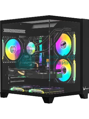 Компьютерный корпус AeroCool/Formula Crystal Z9M черный без БП mATX 1xUSB 3.0 1xUSB3.1 audio bott PSU