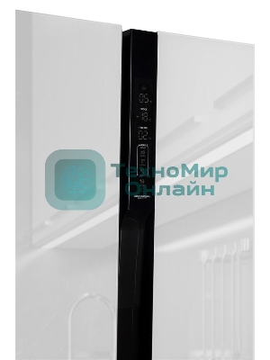 Холодильник Hyundai CS6073FV белое трехкамерный Side by Side 329/223л морозилка сбоку No Frost, Side by Side