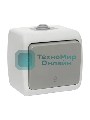 Выключатель проходной EKF Мурманск EFV10-025-30-54 PROxima 1-клавишный 10А IP54 серый