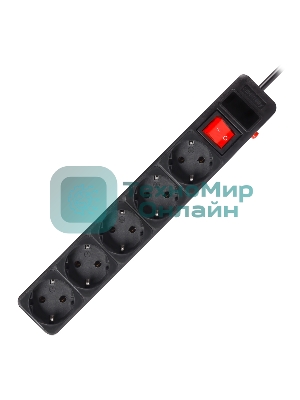 Сетевой фильтр Smartbuy (SBSP-5-30-K) 5 гн х 3,0 м черный