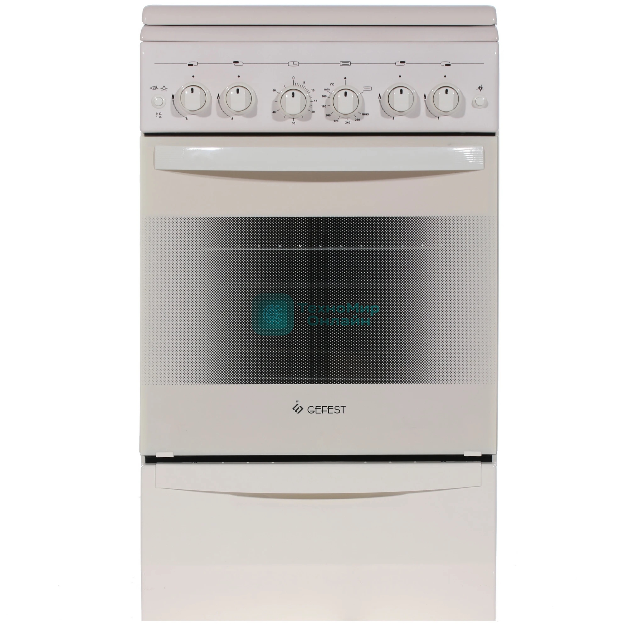 Плита газовая Gefest ПГ 5100-02 0167 бежевый, конфорок 4 шт, духовка 52 л, 50 см x 85 см x 58.5 см