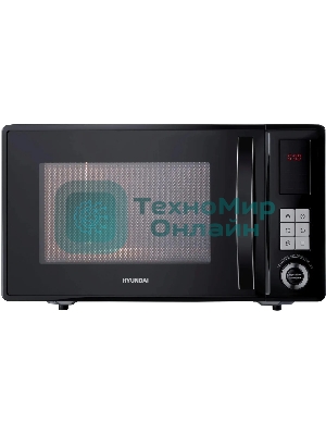 Микроволновая печь Hyundai HYM-D3010 черный, 23 л, 800 Вт, переключатели - кнопки, поворотный механизм