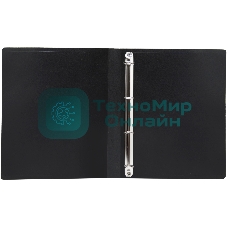 Папка на 4-х кольцах Silwerhof Eco A4, пластик, 0.5мм, черный