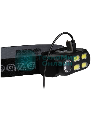 Фонарь аккумуляторный налобный AccuFH6-4COB/L3W 3Вт XPE+4 COB аккум. 18650 1200мА·ч ближн./дальн. свет 4 режима IP20 ФАZА 5044760