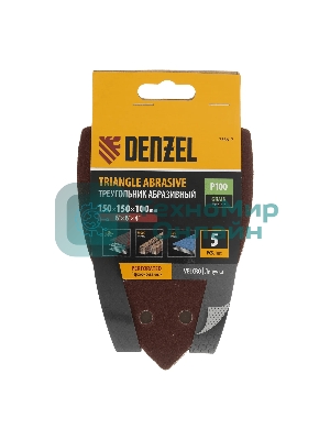 Треугольник абразивный Denzel на ворc. подложке под 