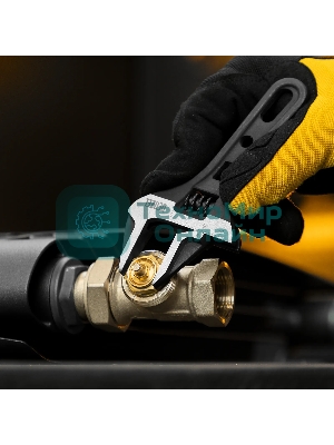 Ключ разводной Denzel 135 мм, CrV, кованый, укороченная рукоятка