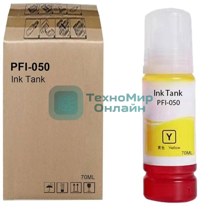 Картридж струйный Canon PFI-050Y 5701C001 желтый (70мл) для Canon imagePROGRAF TC-20M