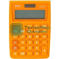 Калькулятор настольный Deli E1122/OR оранжевый 12-разр.