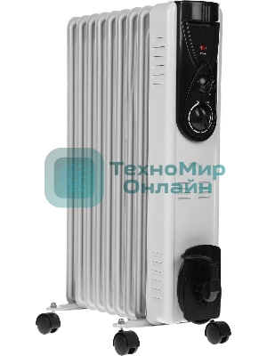 Масляный обогреватель Centek CT-6201 (9 секций) белый, 2000 Вт, 20 м2, термостат