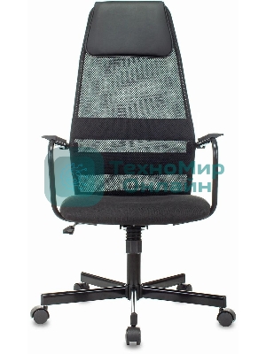 Кресло Бюрократ KB-5M TW-01 3C11 черный, сетка/ткань, 120 кг, механизм качания, с подголовником