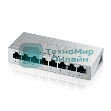 Коммутатор Zyxel GS-108B v5, 8 портов 1000 Мбит/с, настольный, металлический корпус