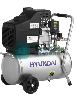 Компрессор поршневой Hyundai HYC 23224LMS масляный 130л/мин 24л 1500Вт серебристый/черный