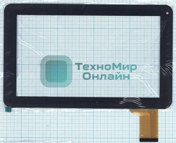 Сенсорное стекло (тачскрин) UK090256-FPC, черное