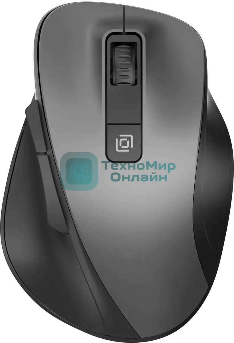 Мышь беспроводная Oklick 504MW черный/серый, 1600 dpi, радиоканал, USB, кнопки - 6