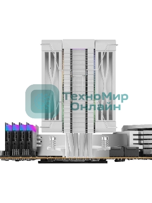 Кулер для процессора Bloody BD-AC230-ARGb1 ARGb белый, 120 мм, алюминий/медь, 1600 об/мин, 32 дБ, 4 pin, 230 Вт, 154 мм