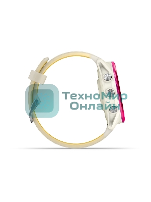 Умные часы Garmin Forerunner 570 слоновая кость, малиновый безель, ремешок манго 42мм