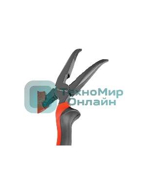 Длинногубцы Matrix black nickel 180 мм, изогнутые, двухкомпонентные рукоятки