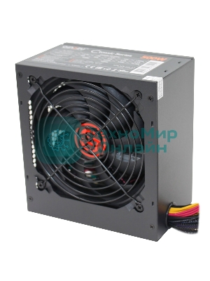 Блок питания Ginzzu CB500 12CM черный,24+4p,PCI-E, 4*SATA, 3*IDE,оплетка MB, кабель питания