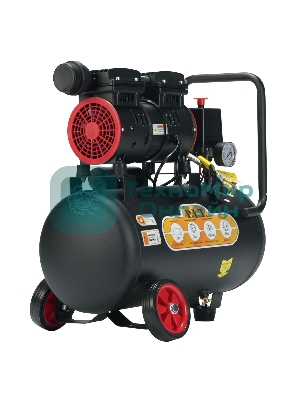 Компрессор поршневой P.I.T. PAC24-C1 безмасляный 110л/мин 24л 600Вт черный/красный