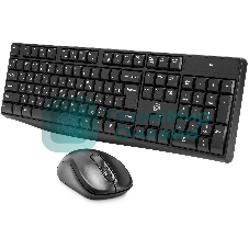 Комплект клавиатура+мышь Oklick S260W беспроводной, USB, 1600 DPI, чёрный