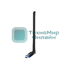 Двухдиапазонный Wi-Fi адаптер Tenda U11 Pro 2,4/5 ГГц, до 900 Мбит/с, передатчик 20 dBm, подключение USB 2.0, 1х6dBi