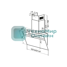 Вытяжка наклонная Maunfeld Medway 60 черная, 60 см, 1000 куб. м/ч, 54 дБ