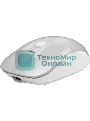 Мышь беспроводная A4Tech Fstyler FB26CS Air2 серебристый/белый, 2000 dpi, радиоканал, Bluetooth, USB, кнопки - 4