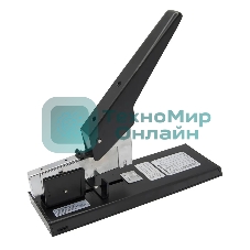 Степлер мощный Silwerhof 401080-01 23/6 23/8 23/10 23/13 23/15 23/17 23/20 23/23 (210 листов) черный, 100 скоб, закрытый/открытый, коробка