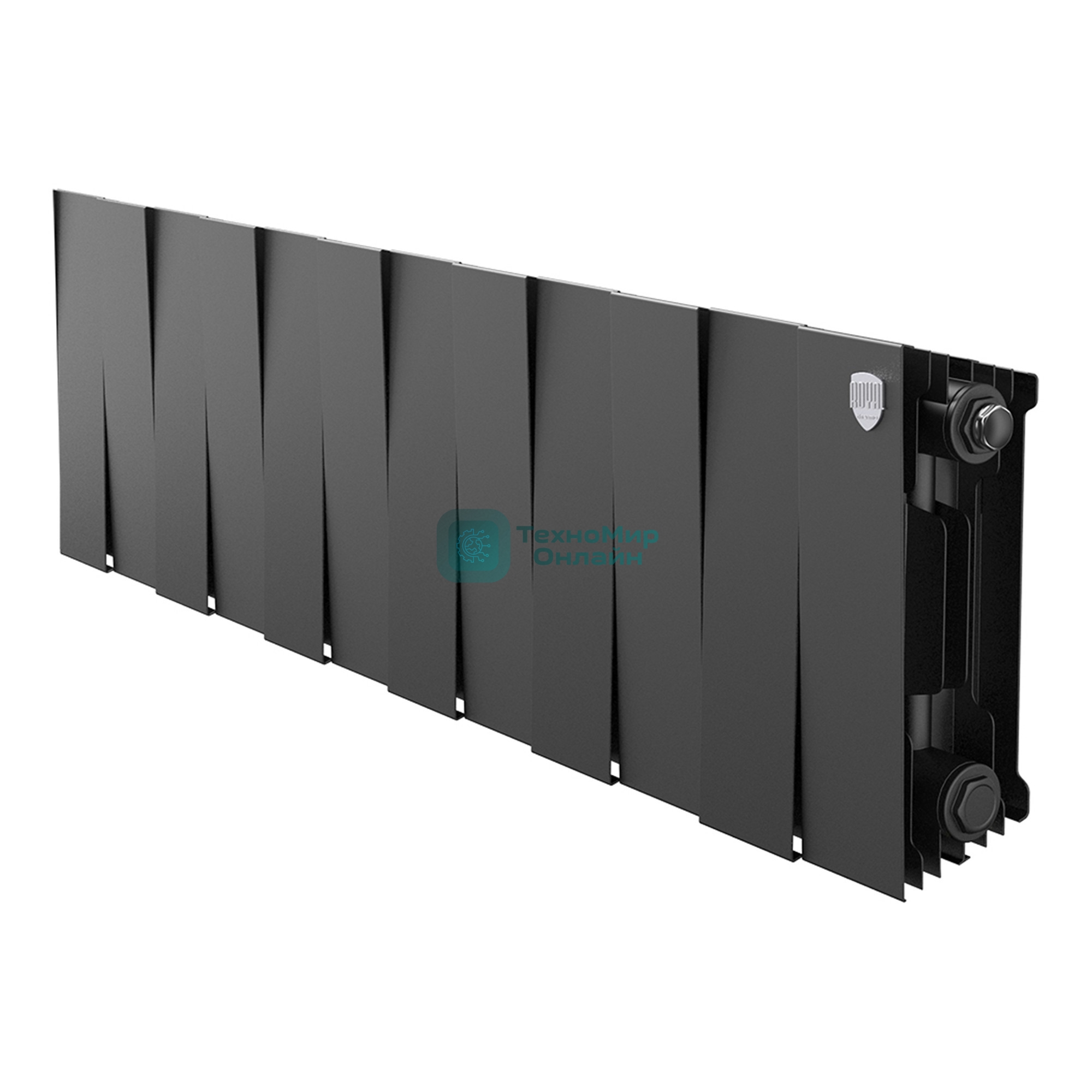 Радиатор биметаллический Royal Thermo PianoForte 200 черный - 12 секц.