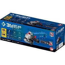 Угловая шлифовальная машина Зубр УШМ-П125-1500 ПСТ 1500Вт 9500об/мин рез.шпин.:M14 d=125мм